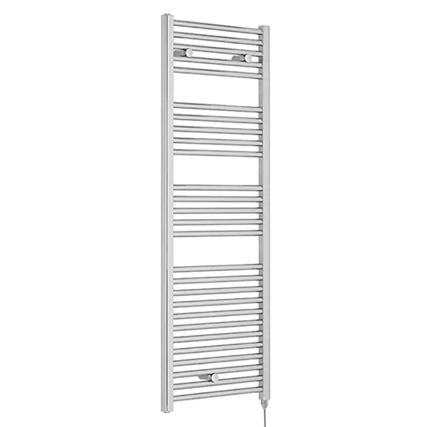 Nuie H1375mm x W480mm Chrome Electric Only Ladder Rail