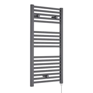 Nuie H920mm x W480mm Anthracite Electric Only Ladder Rail