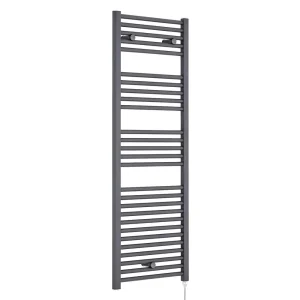 Nuie H1375mm x W480mm Anthracite Electric Only Ladder Rail