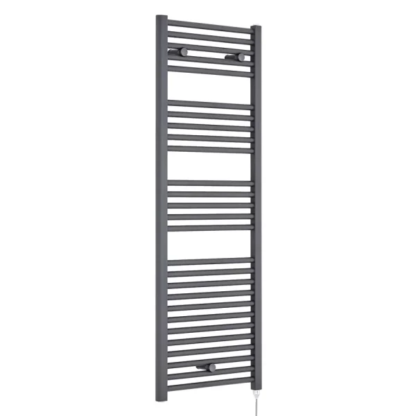 Nuie H1375mm x W480mm Anthracite Electric Only Ladder Rail