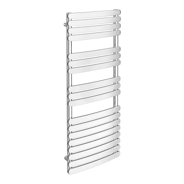 Murano Curved Heated Towel Rail H1200mm x W500mm Chrome
