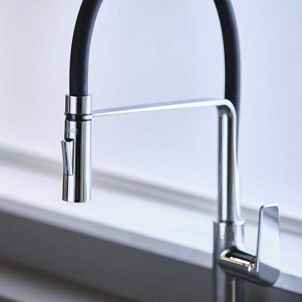 Riobel Mythic Single Lever Kitchen Mixer with Flexible Spout   Chrome - Image 3
