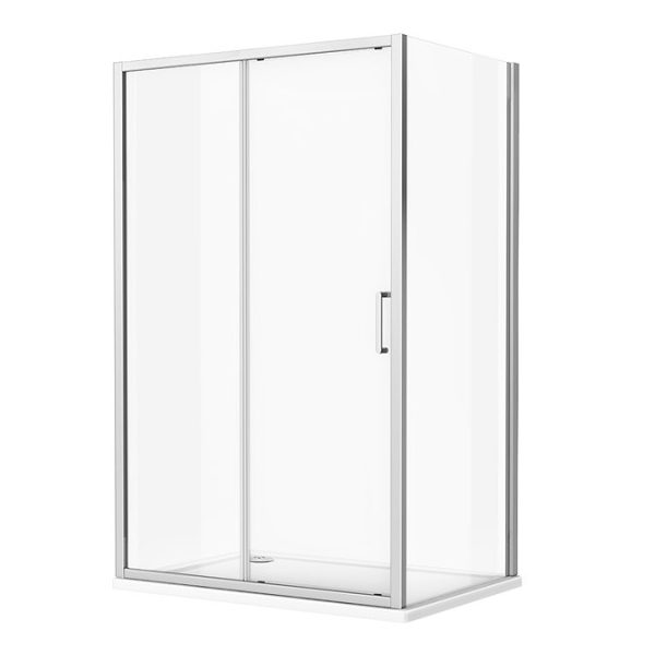 Monza 1200 x 800mm Sliding Door Shower Enclosure without Tray - Image 2