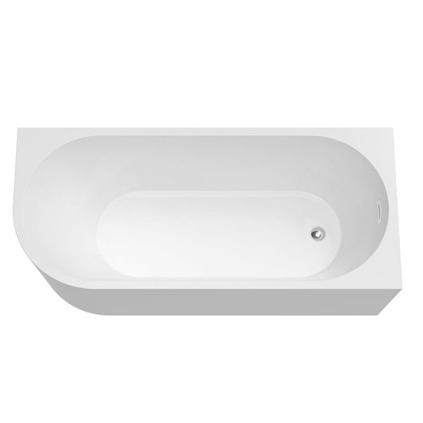 Monza 1700 x 750 Curved Free Standing Corner Bath with Screen - Image 3