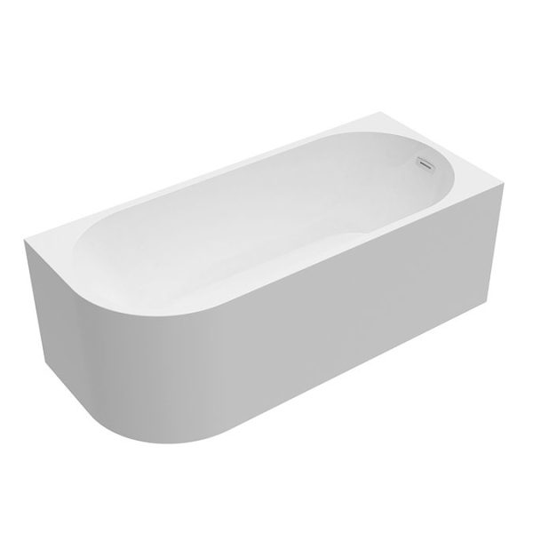 Monza 1700 x 750 Curved Free Standing Corner Bath with Screen - Image 4