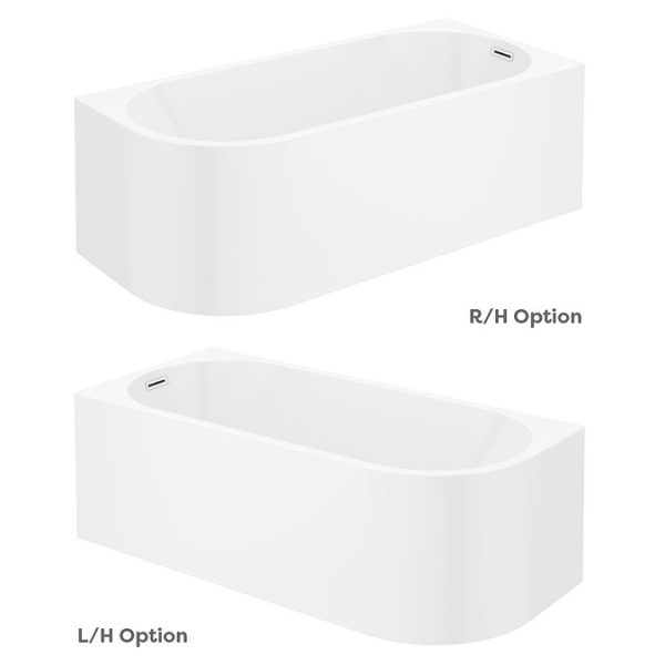 Monza 1700 x 750 Curved Free Standing Corner Bath with Screen - Image 5