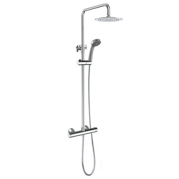 Monza Modern Round Thermostatic Shower Chrome - Image 3