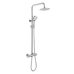 Monza Low Pressure Round Thermostatic Shower with Cool Touch   Chrome
