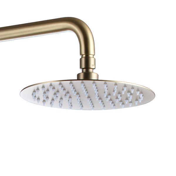 Arezzo Low Pressure Round Thermostatic Shower with Cool Touch   Brushed Brass - Image 3