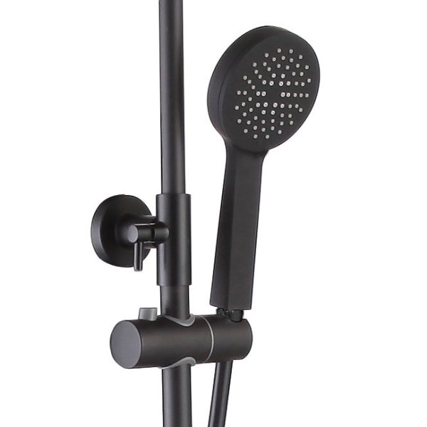 Arezzo Low Pressure Round Thermostatic Shower with Cool Touch   Matt Black - Image 4
