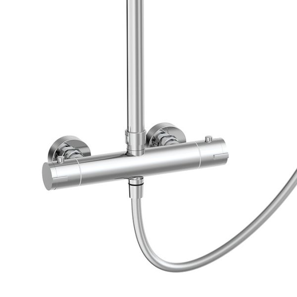 Monza Deluxe Cool Touch Round Thermostatic Shower (250mm Head   Chrome) - Image 6