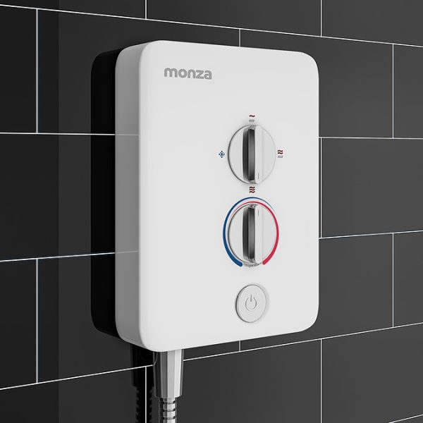 Monza 8.5kw Electric Shower   White/Chrome - Image 2