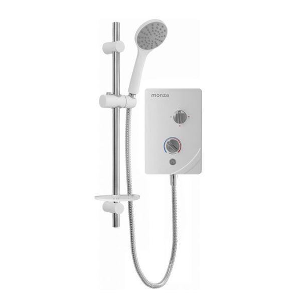 Monza Plus 8.5kw Electric Shower   White/Chrome - Image 2