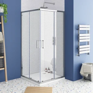 Monza 800 x 800mm Square Corner Entry Shower Enclosure without Tray