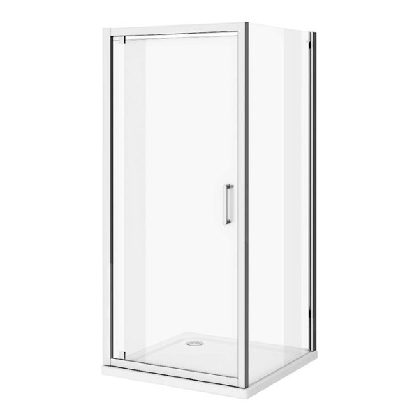 Monza 800 x 800mm Pivot Door Shower Enclosure without Tray - Image 2