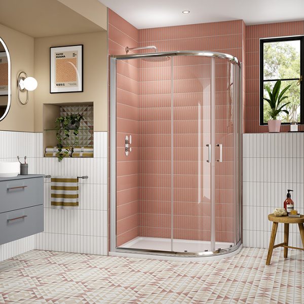 Monza 900 x 1200mm Offset Quadrant Shower Enclosure without Tray - Image 4