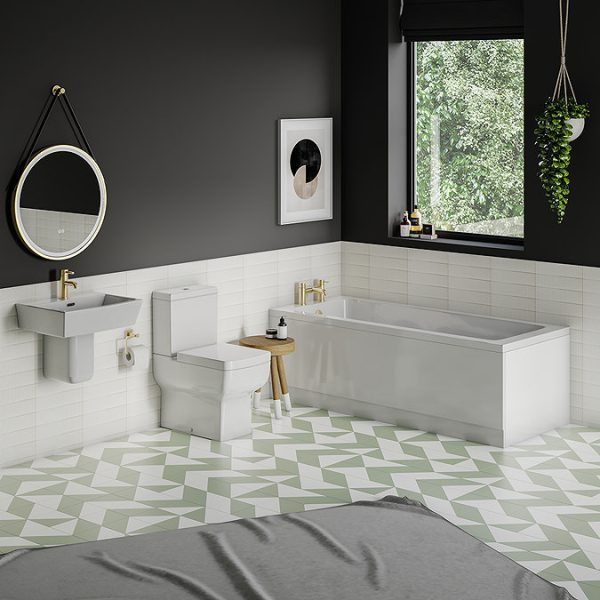 Monza 1800 x 800 Single Ended Rectangular Bath - Image 2