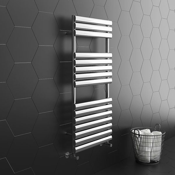 Monza 500 x 1120mm Oval Heated Towel Rail (incl. Valves + Electric Heating Kit) - Image 2