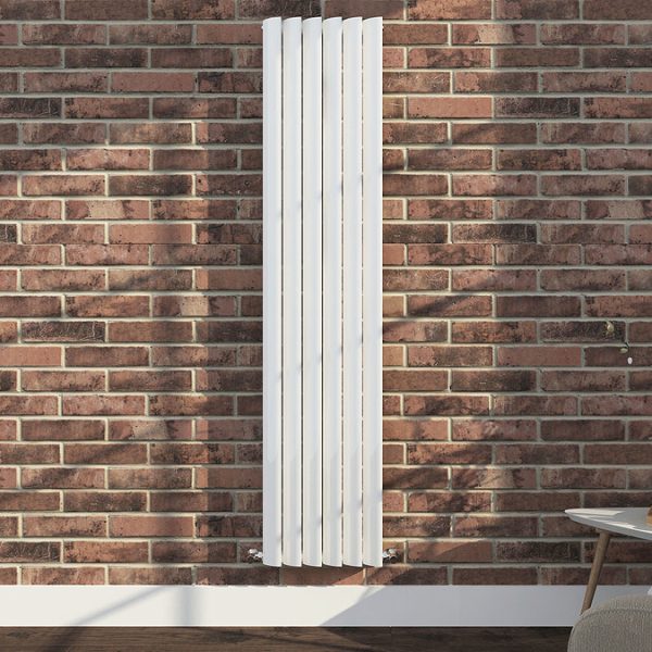 Monza 1600 x 355 Vertical Venetian Style White Designer Radiator - Image 3