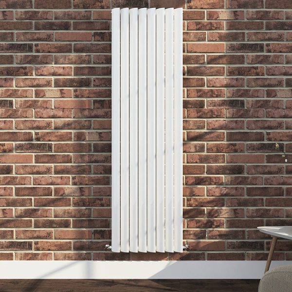 Monza 1600 x 475 Vertical Venetian Style White Designer Radiator - Image 2