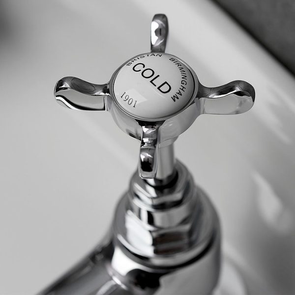 Bristan 1901 Basin Taps   Chrome - Image 2
