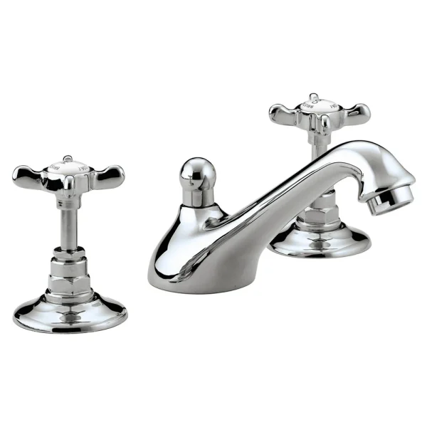 Bristan 1901 Traditional 3 Hole Basin w/ Pop up waste   Chrome