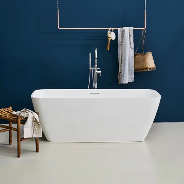 Clearwater Vicenza Piccolo Natural Stone Hand Polished White Bath   1600 x 750mm