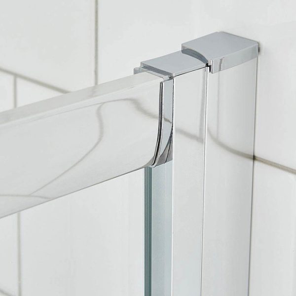 Newark 800 x 800mm Corner Entry Shower Enclosure + Slate Effect Tray - Image 2
