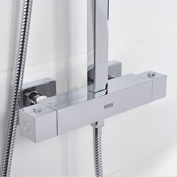 Bristan Napoli Thermostatic Bar Shower Valve and Rigid Riser Kit   Chrome - Image 3
