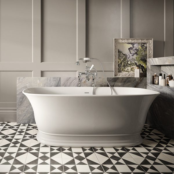 Old London Farringdon L1555 x W740mm Double Ended Freestanding Bath - Image 2
