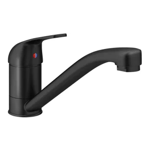 Bower Neptune Black Single Lever Kitchen Sink Mixer Tap with Swivel Spout