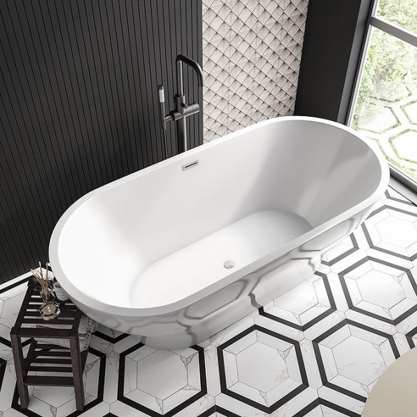 Novus 1700 x 805 Double Ended Bath with Chrome Waste - Image 3