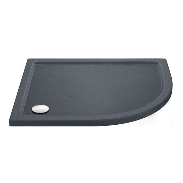Newark RH 1200 x 800mm Offset Quadrant Enclosure + Slate Effect Tray - Image 3