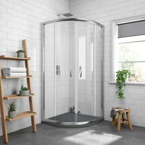 Newark 900 x 900mm Quadrant Shower Enclosure + Slate Effect Tray