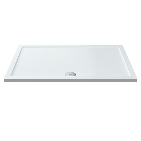 Arezzo Matt Black 10mm Glass 1400 x 900 Wet Room (with Screen, Side Panel + Tray) - Image 6