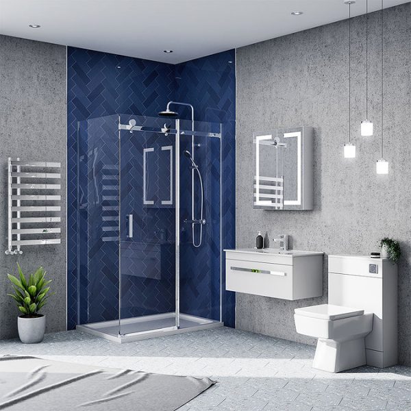 Nova Frameless 1000 x 700 Sliding Door Shower Enclosure - Image 2