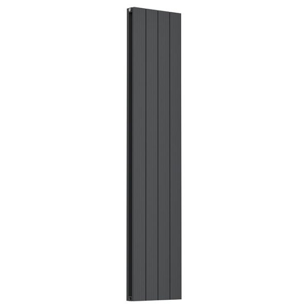 Nova Anthracite Vertical Double Panel Aluminium Radiator 1800 x 375mm (4 Section) - Image 5