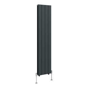 Nova Anthracite Vertical Double Panel Aluminium Radiator 1800 x 375mm (4 Section)