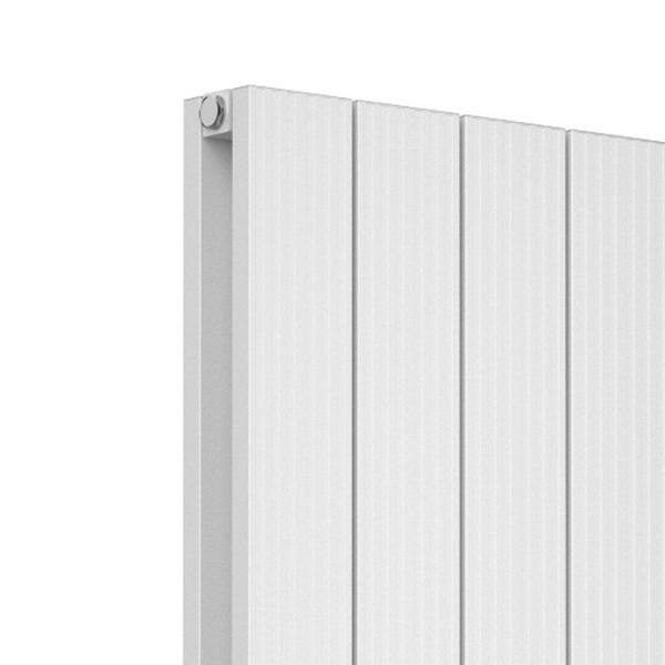 Nova White Vertical Double Panel Aluminium Radiator 1800 x 375mm (4 Section) - Image 3