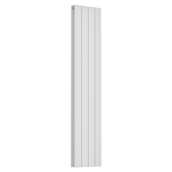 Nova White Vertical Double Panel Aluminium Radiator 1800 x 375mm (4 Section) - Image 2