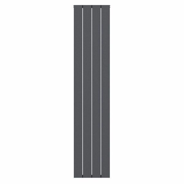 Nova Anthracite Vertical Single Panel Aluminium Radiator 1800 x 375mm (4 Section) - Image 3