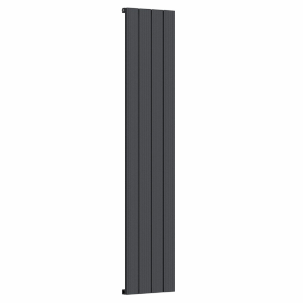 Nova Anthracite Vertical Single Panel Aluminium Radiator 1800 x 375mm (4 Section)