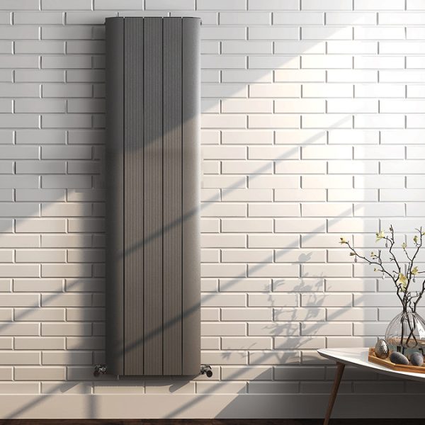 Nova Anthracite Vertical Double Panel Aluminium Radiator 1800 x 466mm (5 Section) - Image 4