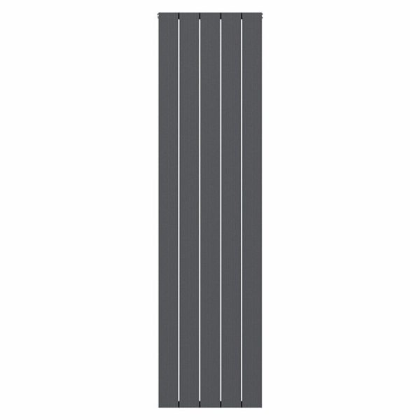 Nova Anthracite Vertical Single Panel Aluminium Radiator 1800 x 470mm (5 Section) - Image 3