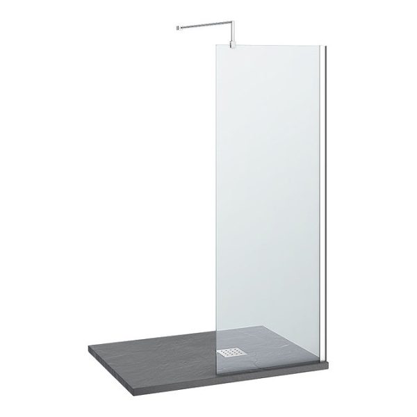Nova 1200 x 900 Wet Room (700mm Screen + Slate Effect Tray) - Image 4