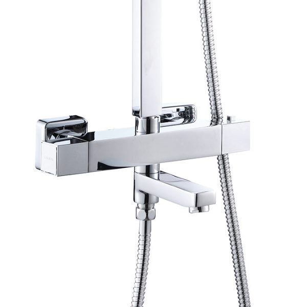 Nova Square Thermostatic Shower Kit with Spout - Image 2