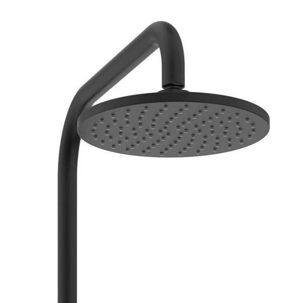 Nova Round Thermostatic Shower Kit with Spout Matt Black - Image 3