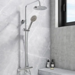 Nova Round Thermostatic Shower Kit with Spout