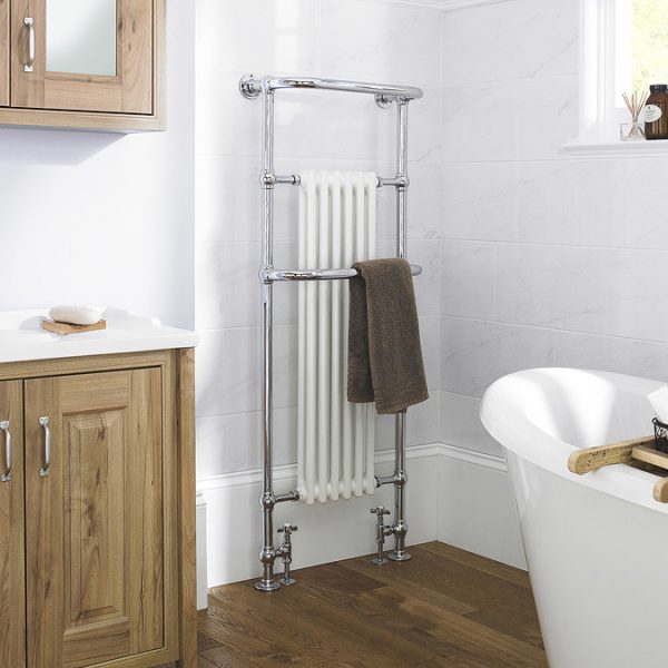 Old London   Chrome & White Tilbury Radiator   1500 x 575mm - Image 2