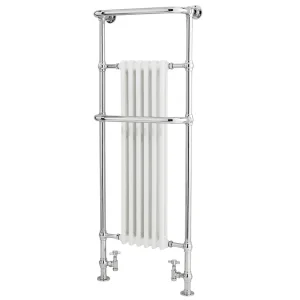Old London   Chrome & White Tilbury Radiator   1500 x 575mm